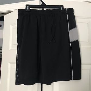 black basketball shorts